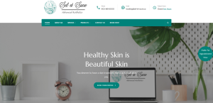 screenshot of the homepage of sel-et-sucre